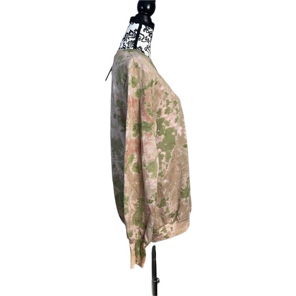 Revolve AFRM | Munroe Women’s Tie Dye Camouflage Crew Neck Sweatshirt Small - Picture 6 of 7